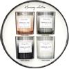 HOME DECO FACTORY - BO5458 - Candela profumata X4 Set Harmony - Altezza: 5,9 cm