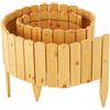 Relaxdays Bordatura aiuola in Legno, Flessibile, Altezza 30 cm, Lunghezza 200 cm, Marrone Chiaro