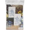 Design Works Tobin Design Works Crafts T264049 Stampato Telo da Cucina per Ricamo, Blu, Rosa