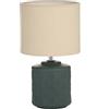 Pauleen 48326 Lampada da Tavolo Glowing Midnight E14 Max 20W, Verde Scuro Tessuto, Ceramica, Crema, Dunkelgrün