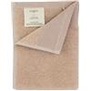 Jean & Len Asciugamano per ospiti cotone biologico al 100%, colore beige, con gancio, certificato OEKO-TEX e GOTS, etichetta del marchio in pelle vegana, asciugamani per ospiti 30x50 cm