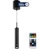 REV Lampada a sospensione a batteria, 130 lm, dimmerabile, 3 colori, timer 1-4H, regolabile in altezza (37-163 cm), lampada a sospensione con telecomando, ideale come lampada a sospensione senza
