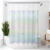 Mrs Awesome Tenda da doccia olografica, con 3 magneti, impermeabile, trasparente, in plastica iridescente, con glitter, 183 x 183 cm