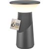 BRILONER - Pilia lampada da tavolo senza fili, touch dimmer continuo, ip44, cavo usb-c, lampada da scrivania senza fili, comodino, German Design Award 2026, 15 x 24 cm, antracite