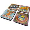 The Simpsons CSP0023 - Set di 4 sottobicchieri multicolore 10 x 10 cm, motivo: Moes Taven