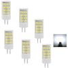 WANGPEI G4 Lampadine a LED 5W(Equivalente 50W Lampada Alogena) Bianco Freddo 6000K 500Lumen AC220-240V Angolo Fascio 360° Risparmio Energetico No Dimmerabile Lampadina G4(Confezione da 6)