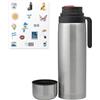 Bargrin Thermos Acciaio Inox 1 Litro - Termo Opaco per Acqua Calda e Mate - Kit Viaggio - Prodotti Argentini - Yerba Mate