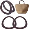 PH PandaHall 4 pz Manico per Borsa in Legno a Forma di D, Manici per Borse di Ricambio, Manici Decorativi a D per Borse all'Uncinetto, Macramè, Paglia, Spiaggia,Tela, Borsette, Marrone Cocco