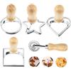MPXEAVG 5 Pcs Taglia Ravioli, Stampo Ravioli, Set di Formine per Ravioli, Stampo per Ravioli Quadrati, Stella, Cuore, Cerchio, per Fare Ravioli, Pasta, Gnocchi e Biscotti