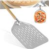 HOMURY Pala per pizza perforata con manico staccabile, 30,5 cm (12 pollici), alluminio anodizzato per pizza fatta in casa