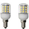 ShuoHui 2 lampadine LED E14, 5 W, 30 x 5050 SMD, luce bianca calda, 12 V a 24 V DC