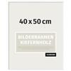 JUNOMI® Cornice 40x50 cm in legno colore bianco | Cornice per poster con vetro acrilico infrangibile | Montaggio a parete verticale e orizzontale | Profilo sottile