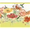 Dundee Deco Carta da parati adesiva DDAZBD9019 floreale arancione, rosa, fiori gialli, colibrì, design retrò, 4,57 m x 17,78 cm, autoadesivo