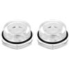 QUARKZMAN 2Pz Vetro Spia Olio Compressore Aria M30 x 1.5mm Maschio Indicatore Livello Liquido Testa Esagonale Plastica Olio Vista O-Ring per Aria Compressore Raccordi, Trasparente