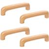 HY HUIJUN 4 Pezzi Pomelli Cassetti per Mobili Cucina in Legno, 110mm Maniglie per Mobili da Cucina Moderni, Cassetti Naturale Pomelli Maniglia per Mobili, Adatta per Armadi, Comodino