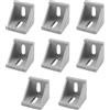 SeeRaphee 8 Pezzi Staffa Angolare Profilo in Alluminio Opaco Connettore T Slot L Staffa Accessori di Estrusione in Lega di Alluminio