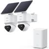 Aosu T2 Ultra 4K UHD Telecamera di Sorveglianza Esterna Solare con Batteria per Nuova AosuBase, Kit 2 Cam, Visione Notturna TrueColor, Auto-Tracking, Rotazione/Inclinazione 360°, Nessun Abbonamento