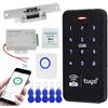 FTes RFKits Kit di Blocco Porta Senza Chiave Tuya Impermeabile 13.56MHz Tastiera con DC 12V NC Fail Safe Serratura Elettrica 3A Alimentazione Kit di Sicurezza