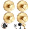 Boxonly Ganci a ventosa senza fori, in acciaio inox, impermeabili, per bagno, doccia, cucina e specchi, resistenti (confezione multipla, oro spazzolato)