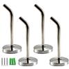 SeeRaphee Gancio da parete in acciaio inox SeeRaphee, resistente, con naso lungo, per utensili da cucina, confezione da 4, 100 mm
