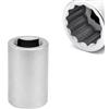 FAST WORLD SHOPPING - Chiave a Bussola Poligonale 24mm - 12 Punte Socket Attacco 3/4 - Bussola Professionale Bi-Esagonale per Chiavi a Cricchetto, Acciaio Cr-V, uso Professionale e Fai da Te