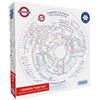 Gibsons TfL - Puzzle rotondo da 500 pezzi con mappa metropolitana circolare per adulti | Gran Bretagna Trasporti di Londra | Prodotto nel Regno Unito | Tavola riciclata 100% sostenibile di alta