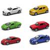 OPO 10 - Set di 6 Auto Sportive in Miniatura, Scala 1:64, 7,5 cm, compatibili con: Lamborghini, Subaru, Renault, Porsche, Bentley, Volkswagen - Welly LSUP8