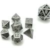 BESCON DICE Bescon 10MM Mini Solid Metal Dice Set Old Nickle, Ancient Mini Metallic Polyhedral D&D RPG Miniature Dice 7-sets