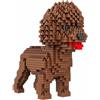 Atomic Building Kit Di Costruzione Con Mini Blocchi. Figura Di Mascotte Da Assemblare. Per Collezionisti Adulti E Bambini. Cane Barboncino Marrone/Poodle