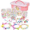 Sanlebi Bambini fai da te perline set, 2000 pezzi braccialetto perla per la fabbricazione di braccialetti,collana, kit fabbricazione gioielli giochi fai da te per ragazze