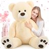 MorisMos Orso Peluche Gigante Giallo chiaro 130cm - Orsacchiotto XXL Morbido, Orsetto di Peluche Grande per Fidanzata, Regali per Lui e Lei, Bambini, Compleanno e Natale