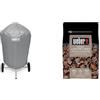 Weber Copertura grigia per griglia a carbone, diametro 57 cm, 7176 & 17612 - Cubetti accendifuoco 48 pastiglie sul marrone