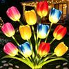 VEEKAY Luci Solari da Giardino,4 Pezzi Tulipano Luce Solare Esterno, Luce Solare LED Esterno,IP65 Impermeabile Lampade Solari da Giardino,per Patio,Prato