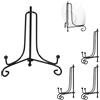 TIANLIN 4 Pezzi Porta Piatti da Esposizione, 5 Pollici Espositore per Cornici, Nero, Supporto Espositore in Ferro per Foto Pieghevole, per Piatti Decorativi, per Foto, Opere D'arte