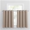 PONY DANCE Tende Corte Oscuranti per Interni Tende Termiche Camera da Letto Curtains Cucina con Anelli per Finestre Piccole 2 Pezzi L 132 x A 90 cm, Taupe Chiaro