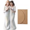 Aohyue Statua di sorelle, regali di sorelle per migliori amiche, regali di amicizia per donna e migliore amica, statuetta unica in resina dipinta a mano, regalo di compleanno, Natale