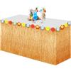 Morcheiong Luau - 1 gonna da tavolo hawaiana in erba, 2,9 m x 75 cm, decorazione per feste tropicali (giallo)
