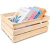 Creative Deco | Cassetta in Legno Naturale Vintage, Shabby | 40 x 30 x 15 cm | Ideale Scatola Porta Oggetti, Portafrutta, Cassette Decorazioni, Regali per la Decorazione DIY