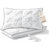 BPC Cuscino Letto Hotel in Piume e Piumino d'Oca 40x80 cm Set di 2,