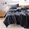 YISURE Coperta Impermeabile Coperte d'Amore 230x200cm per Coppie | Grigio Scuro/Grigio Chiaro Coperta Anti-Spruzzi per Adulti, Rivestimento per Mobili o Materassi Reversibile