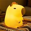 Behogan Lampada Capybara, Lampada Notturna Capybara con Controllo Touch e Timer, LED Luce Notturna per Bambini Dimmerabile, Luce Notturna in Silicone, Lampada da Comodino USB Ricaricabile per Regali e