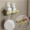 DEKAZIA® mensola doccia oro mensola bagno mensole bagno porta sapone portasapone doccia porta shampoo doccia accessori bagno senza forare porta oggetti per bagno porta bagnoschiuma da doccia
