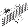 ledscom.de Luce LED sotto il mobile SIRIS nero opaco, piatto, 90cm, 1044lm ciascuno, bianco Set di 4