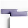 DecoKing Set di 2 federe 40 x 200 * 2 cm, jersey 100% cotone pettinato, chiusura a cerniera Lavanda Amber
