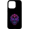 Patternado Studio Custodia per iPhone 15 Pro Max Cyberpunk Skull Cuffie Vaporwave Tech Design