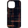 Patternado Studio Custodia per iPhone 14 Pro Max Astratto Linee Digitali Griglia Futuristica Tech Graphic Art
