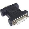 PremiumCord Adattatore da DVI a VGA, spina VGA (15 poli) - DVI-I (24 + 5) femmina, nichelato, colore nero