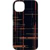 Patternado Studio Custodia per iPhone 14 Plus Astratto Linee Digitali Griglia Futuristica Tech Graphic Art
