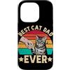Best Cat Dad Ever Kitten Vintage Gift Ki Custodia per iPhone 14 Pro Il miglior papà gatto di sempre