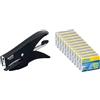 Leitz Set - Leitz NeXXt Recycle, Cucitrice a pinza in metallo capacità fino a 15 fogli, Caricamento posteriore, Nero + Rapid, Punti Metallici standard Universali 21/4, Confezione da 10000 pezzi, 24867600
